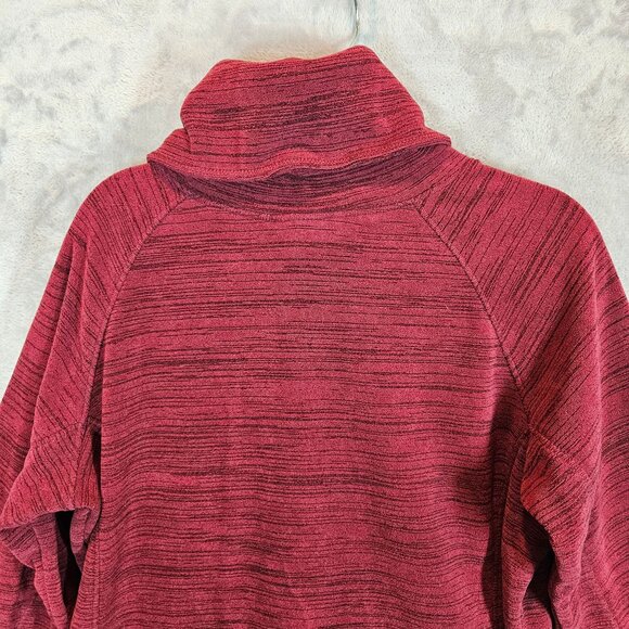 Avalanche Womens L Red Quarter-Zip Pullover fleece Zipper Pockets Thumbholes - Picture 4 of 11